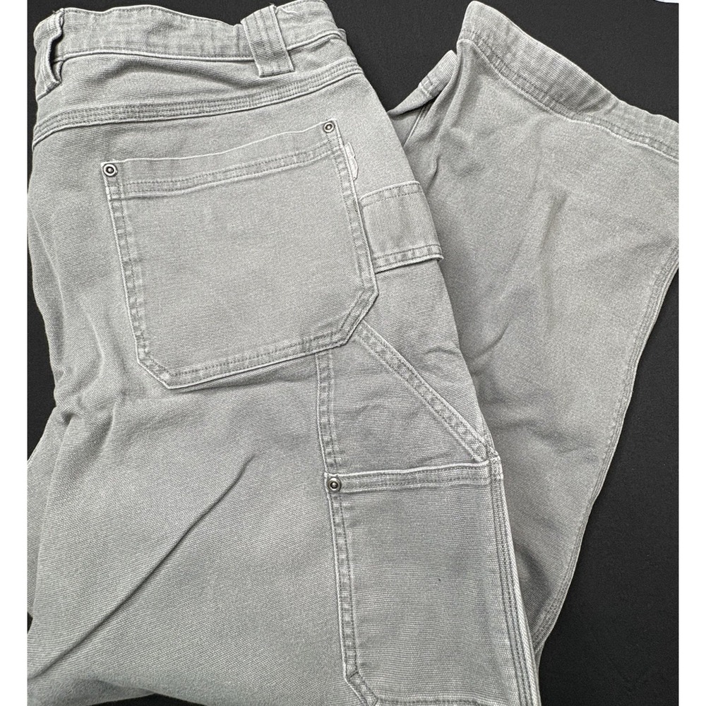 Duluth Burly Flex Firehose Mens 38x30 Work Gray Carpenter Pants
